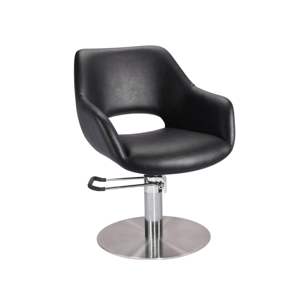 Bridget Styling Chair (Flat Base) BLACK