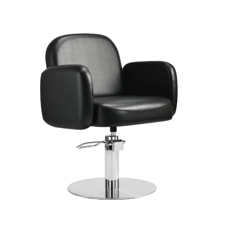 Hazel Styling Chair (Flat Base) BLACK