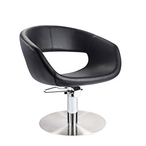 Mia Styling Chair (Flat Base) BLACK