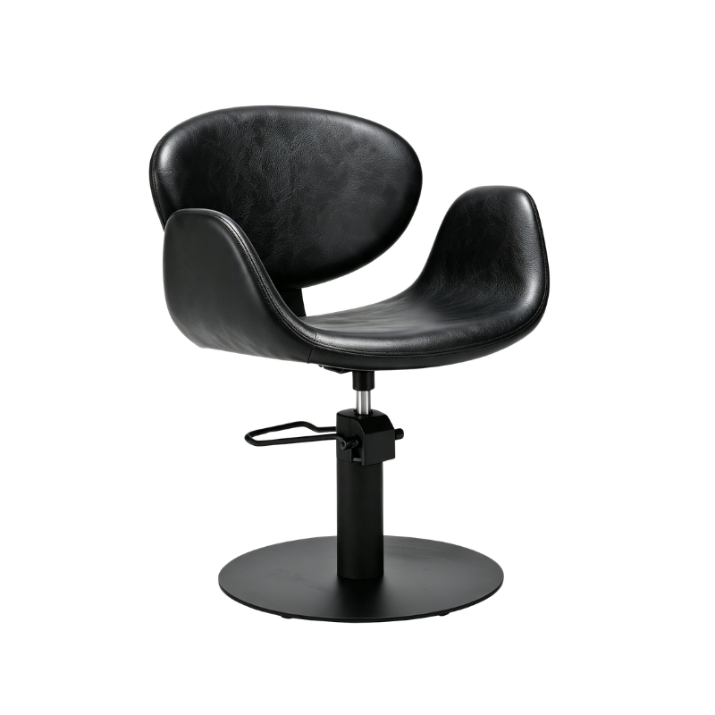 Mila Styling Chair (Flat Base) BLACK