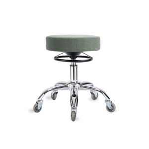 Round Stool Agave - Chrome PEDI Base